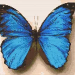 Cross-stitch pattern "Blue butterfly"