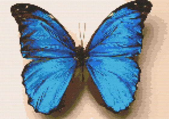 Cross-stitch pattern "Blue butterfly"