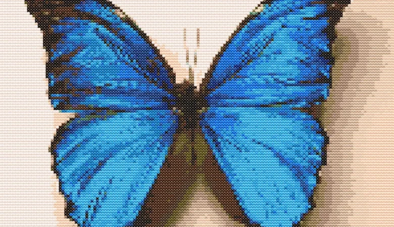 Cross-stitch pattern "Blue butterfly"