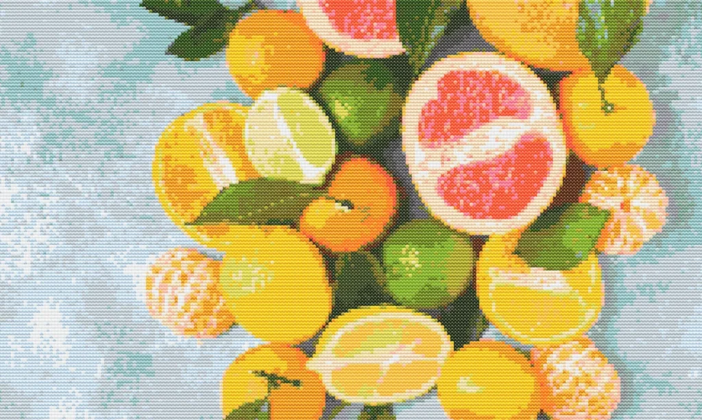 Citrus cross stitch pattern