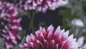 Cross-stitch pattern "Purple flowers"
