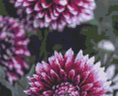 Cross-stitch pattern "Purple flowers"