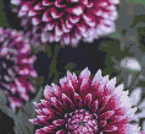 Cross-stitch pattern "Purple flowers"