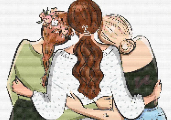 Cross-stitch pattern "Female friends"