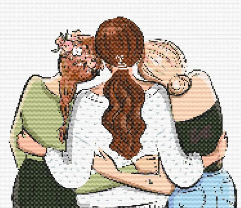 Cross-stitch pattern "Female friends"