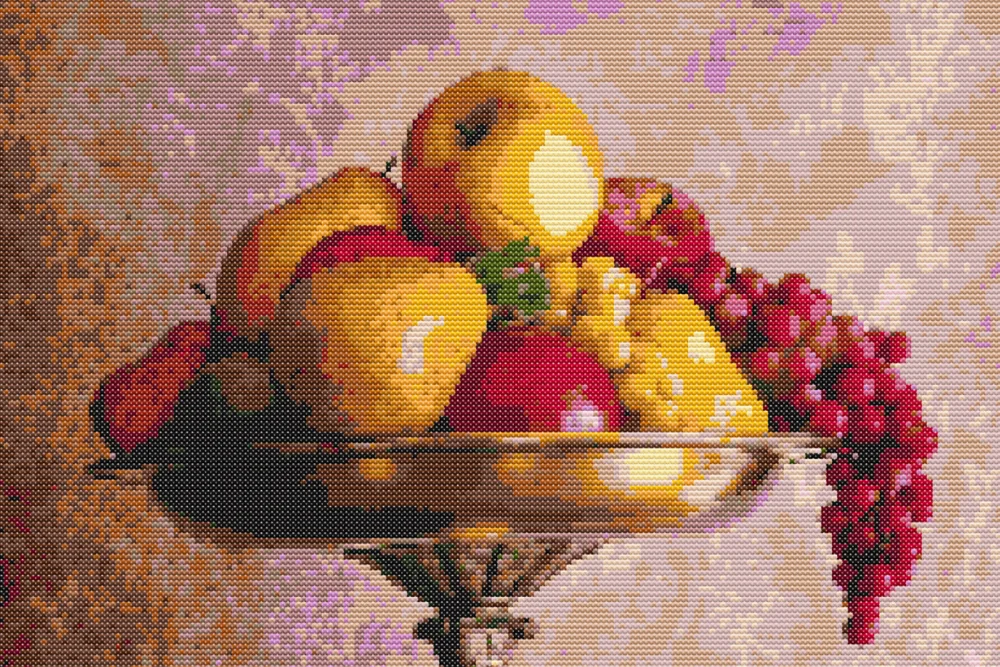 Cross-stitch pattern: Still Life with Fruits