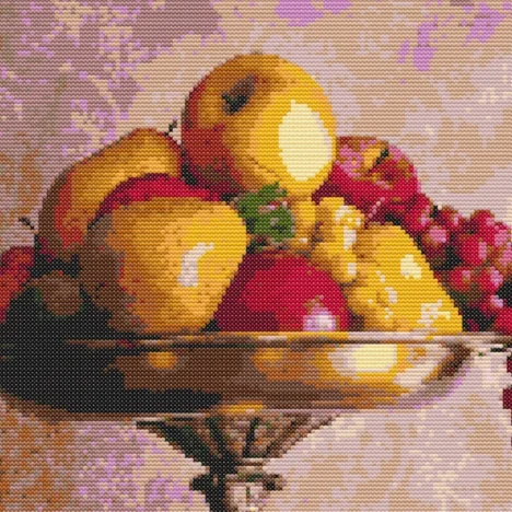 Схема вишивки хрестиком “Хатинки в горах”