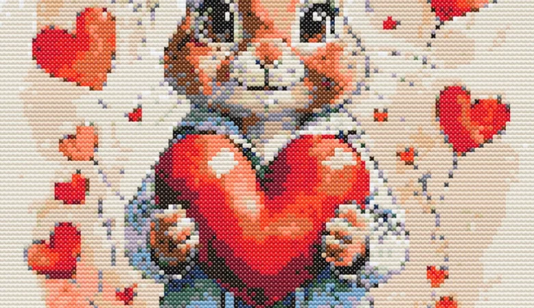 Cross-stitch pattern: "Be my Valentine"
