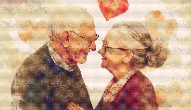 Cross-stitch pattern: "Forever in Love"