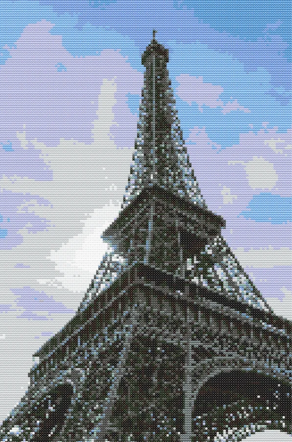 Embroidery pattern of the French Eiffel Tower