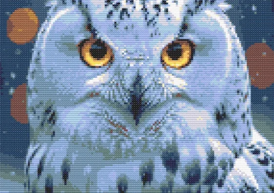Cross-stitch pattern: "Snowy owl"