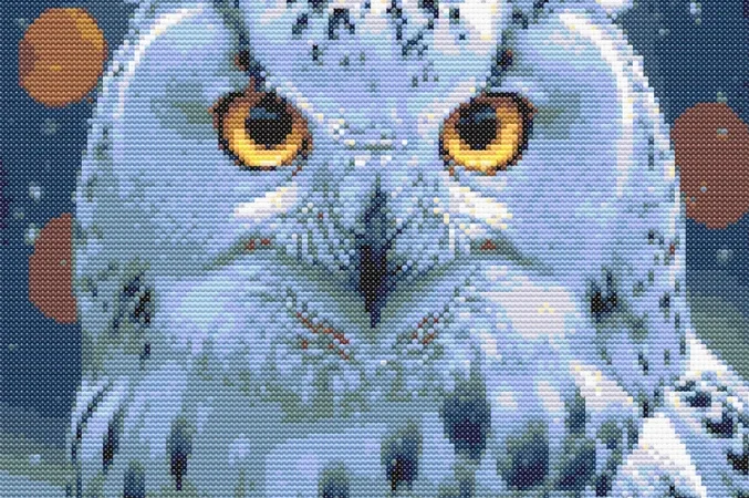 Cross-stitch pattern: "Snowy owl"