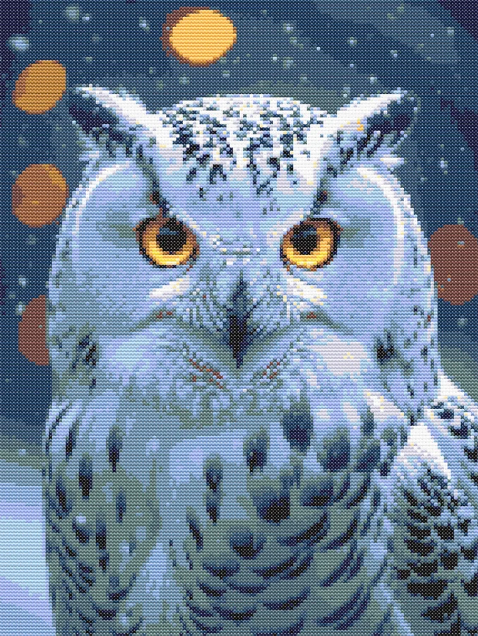 Owl Eyes Embroidery Pattern