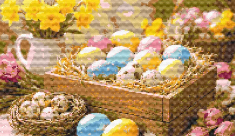 Cross-stitch pattern: "Easter Eggs"