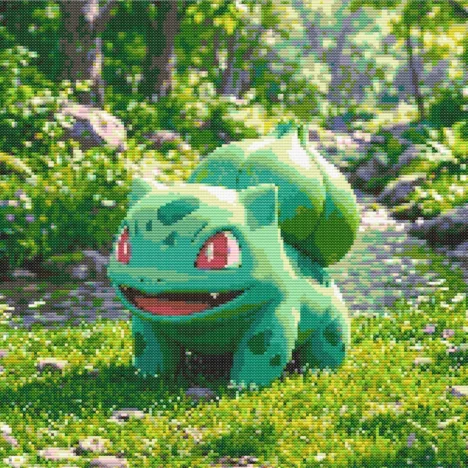 Схема вишивки хрестиком: “Покемон Сквіртл”