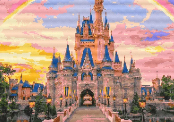 Cross-stitch pattern: "Disney Castle"