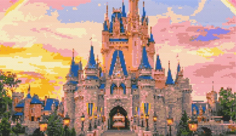 Cross-stitch pattern: "Disney Castle"