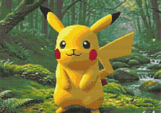 Cross-stitch pattern: "Pokemon Pikachu"