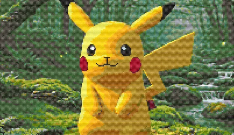 Cross-stitch pattern: "Pokemon Pikachu"