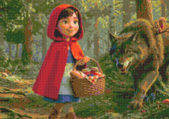 Cross-stitch pattern: "Little Red Riding Hood"