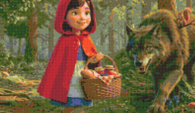 Cross-stitch pattern: "Little Red Riding Hood"