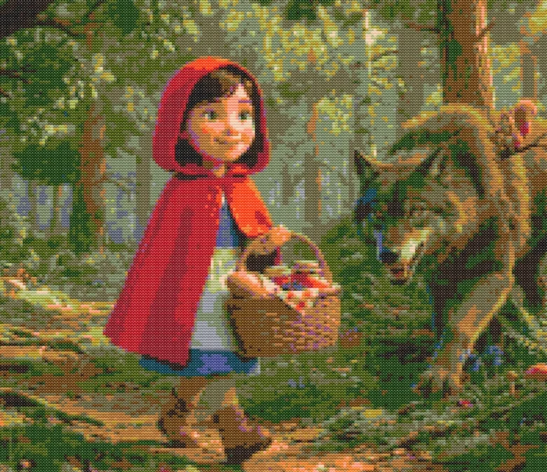 Cross-stitch pattern: "Little Red Riding Hood"